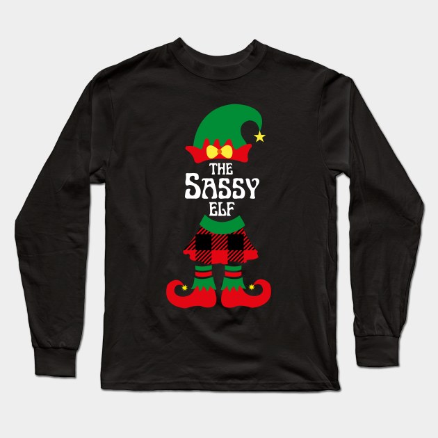 THE SASSY ELF Long Sleeve T-Shirt by ZhacoyDesignz